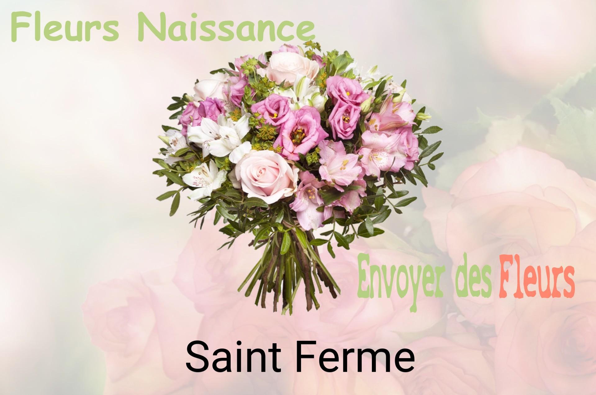 Bouquet de fleurs de naissance livré à Saint-Ferme